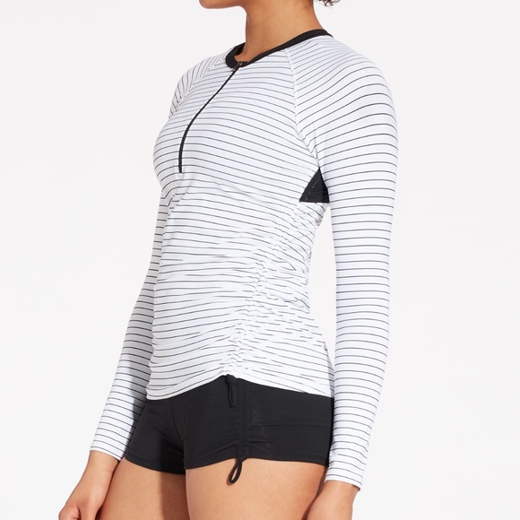 Calia Caviar/Pure White Long Sleeved Rashguard Top - Picture 2 of 14